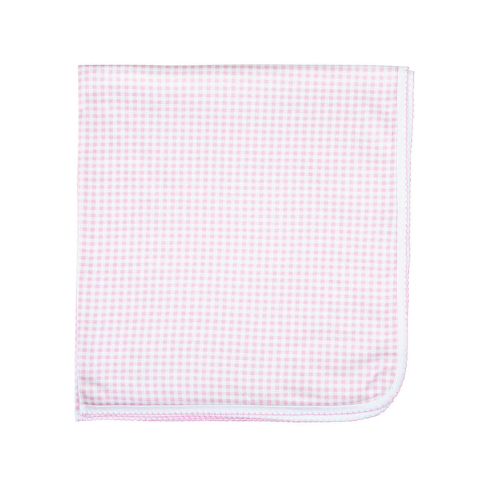 Magnolia Baby - Receiving Blanket - Mini Checks Pink