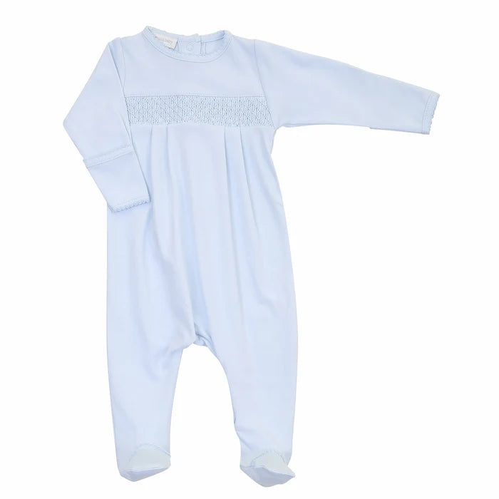 Magnolia Baby - Smocked Footie - Blue