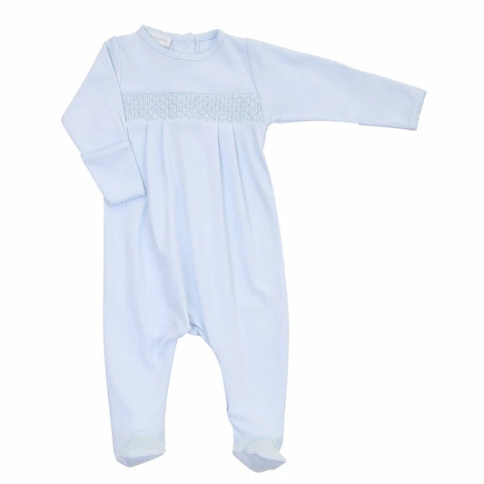 Magnolia Baby - Smocked Footie - Blue