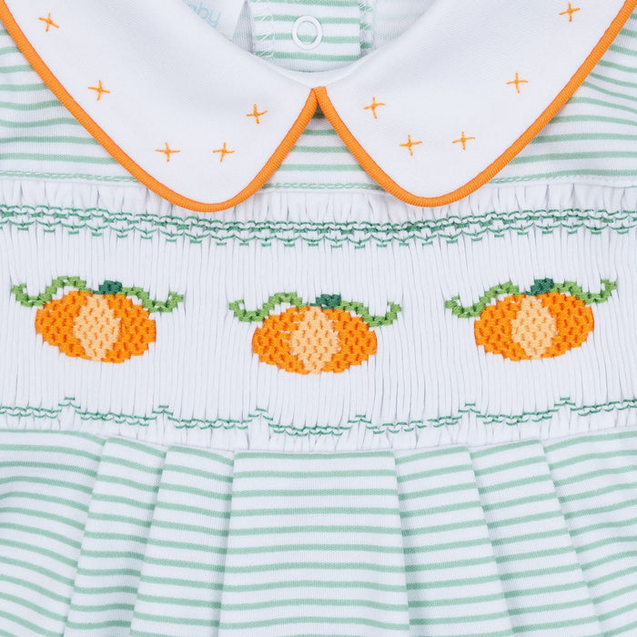 Magnolia Baby - Smocked Footie - Little Pumpkin