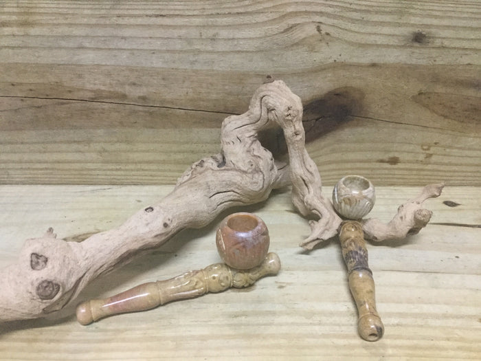Marble Carved Stone Pipe 5.5"