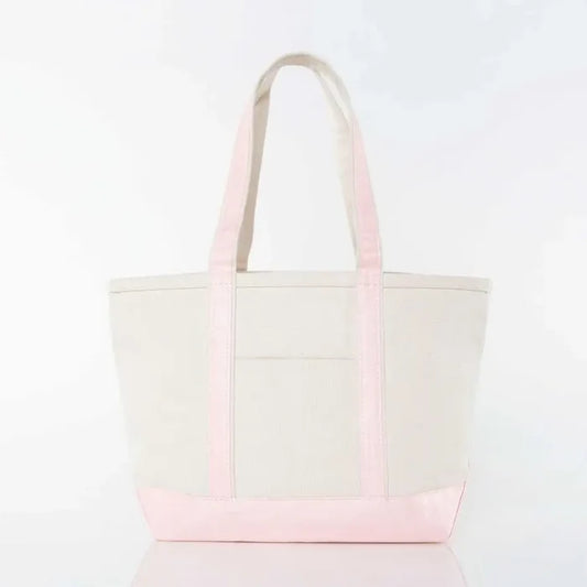 Medium Canvas Tote - Metallic Rose Gold