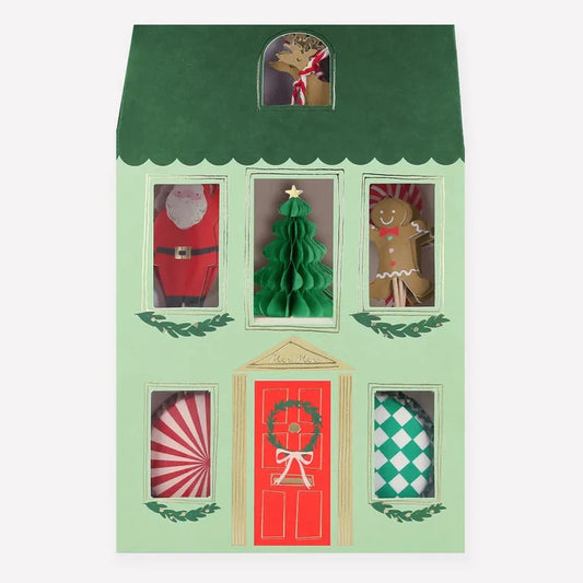 Meri Meri - Festive House Cupcake Kit