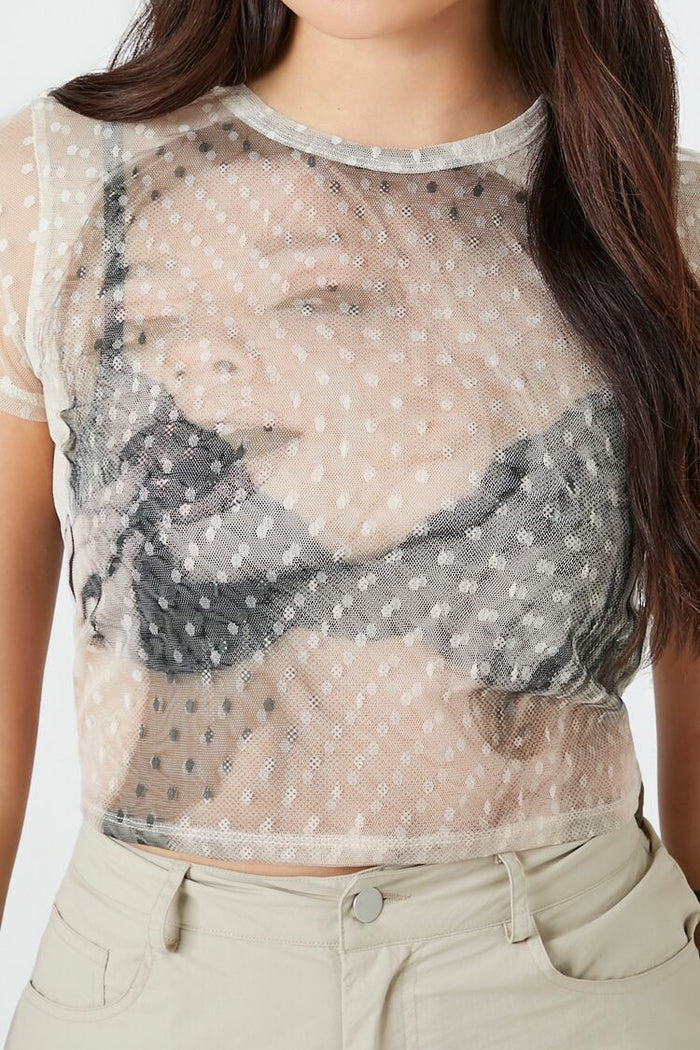 Mesh Graphic Baby Tee