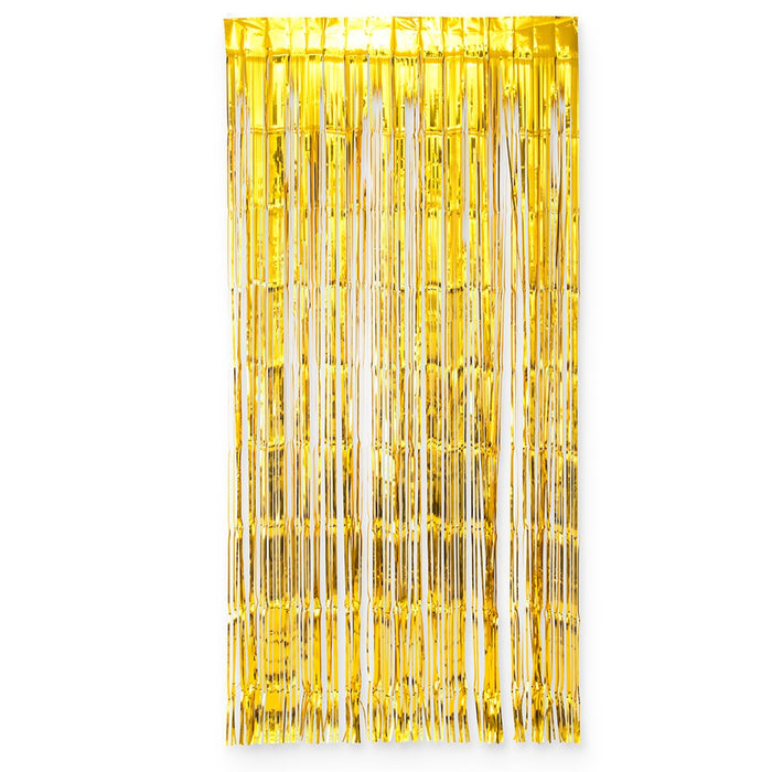 Metallic Gold Tinsel Streamer Party Background Photo Backdrop