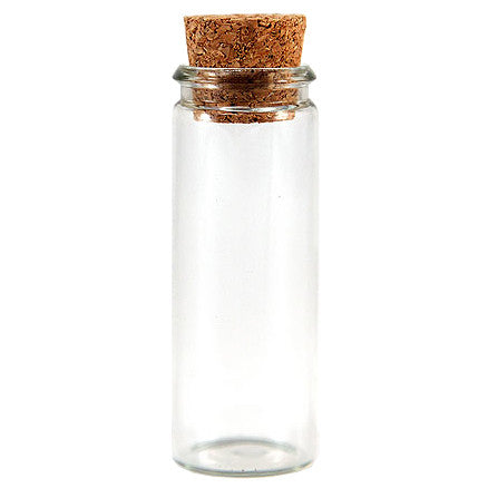 Mini Clear Glass Bottle with Cork
