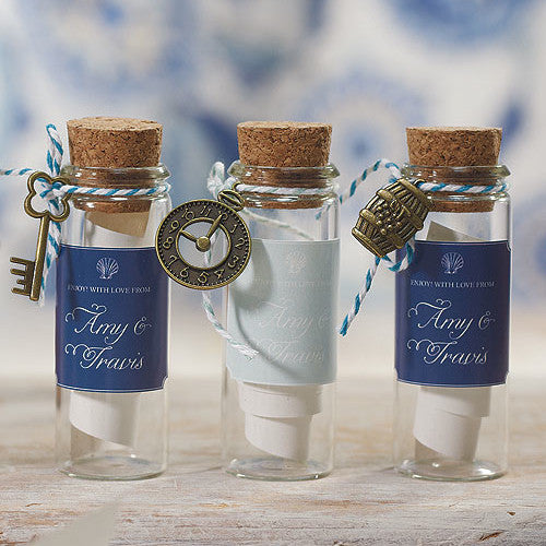 Mini Clear Glass Bottle with Cork - Bottles sold undecorated