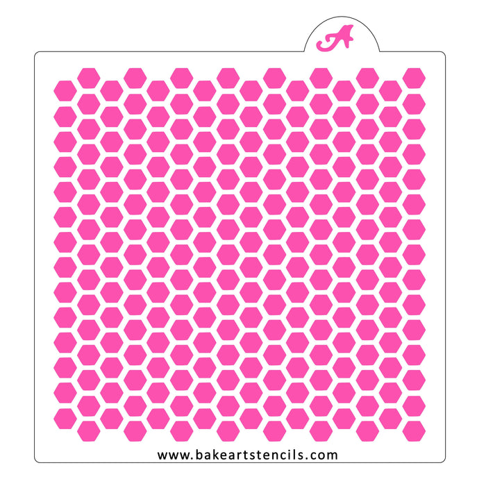 Mini Honeycomb Pattern Cookie Stencil bakeartstencils