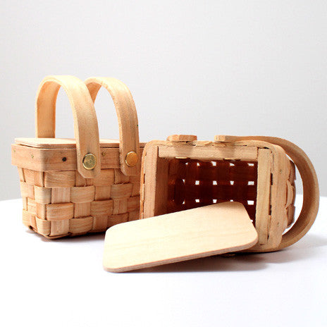 Mini Picnic Basket Wedding Party Favor (Pack of 6)