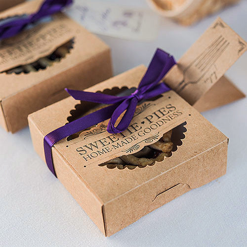 Mini-Pie Wedding Favor Box Set and Kit