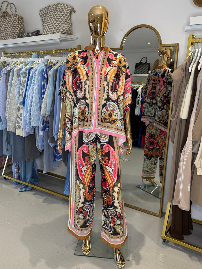Multi-Coloured Printed Shirt & Trouser Co-Ord (2 colours)