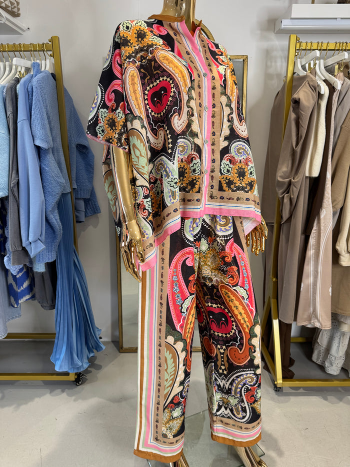 Multi-Coloured Printed Shirt & Trouser Co-Ord (2 colours)