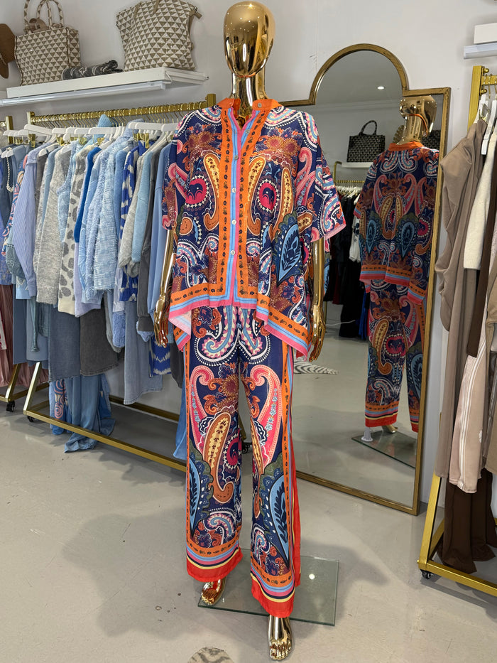 Multi-Coloured Printed Shirt & Trouser Co-Ord (2 colours)