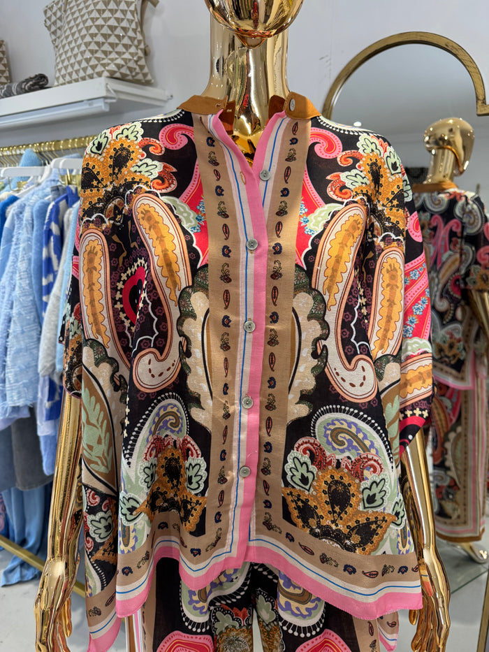 Multi-Coloured Printed Shirt & Trouser Co-Ord (2 colours)