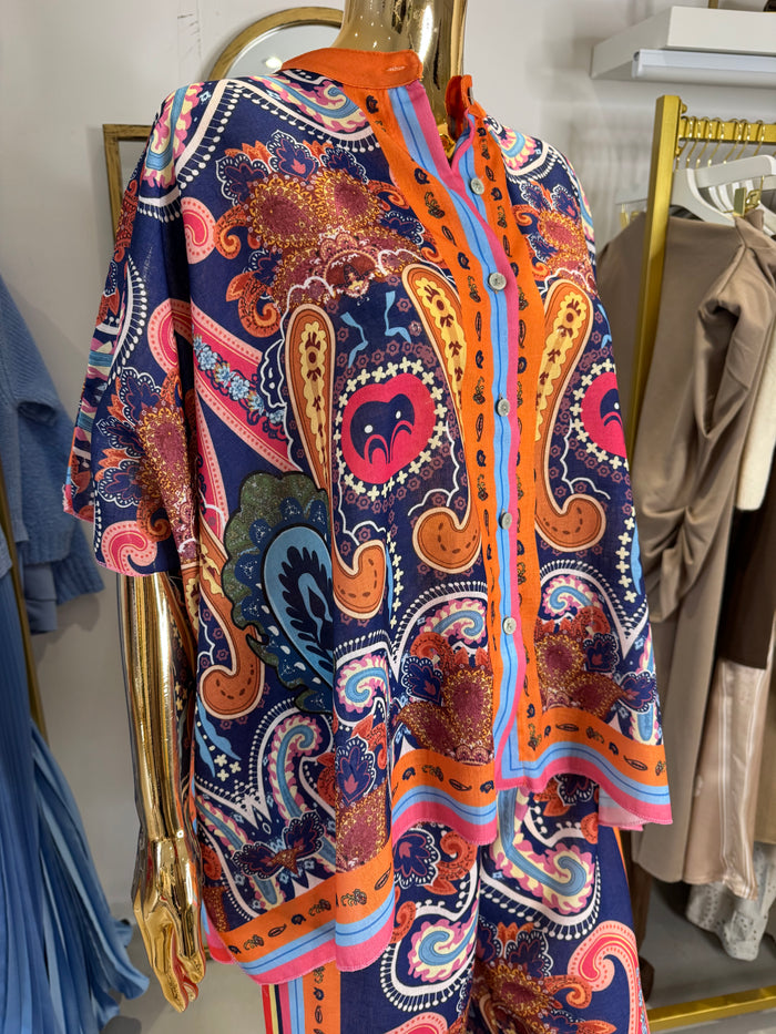 Multi-Coloured Printed Shirt & Trouser Co-Ord (2 colours)