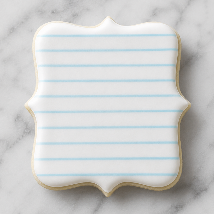 Notebook Paper Lines Cookie Stencil bakeartstencil