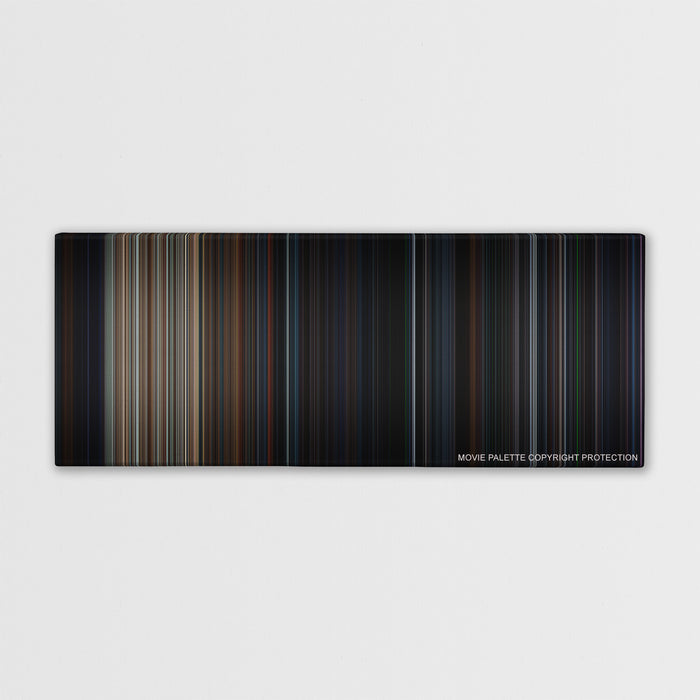 Olympus Has Fallen color palette canvas print: thousands of thin vertical stripes of color