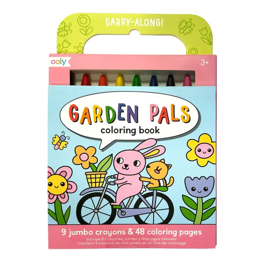 Ooly - Carry Along Coloring Book Kit - Garden Pals