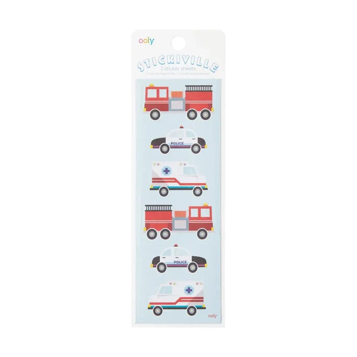 Ooly - Sticker Sheet - Helping Vehicles