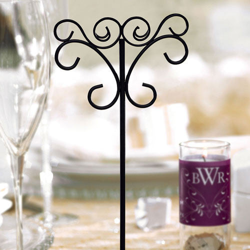 Ornamental Wire Stationery Holder for wedding tablescapes and parties.