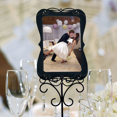 Ornamental Wire Stationery Holder for wedding tablescapes and parties.