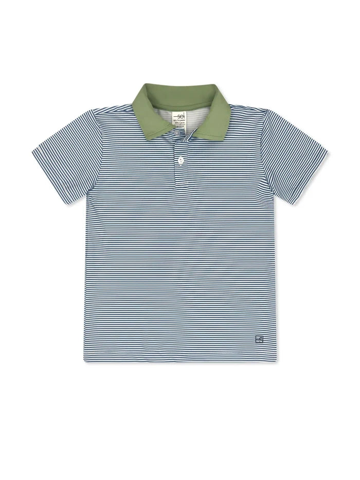 Parker Polo - Baton Rouge Blue Ministripe