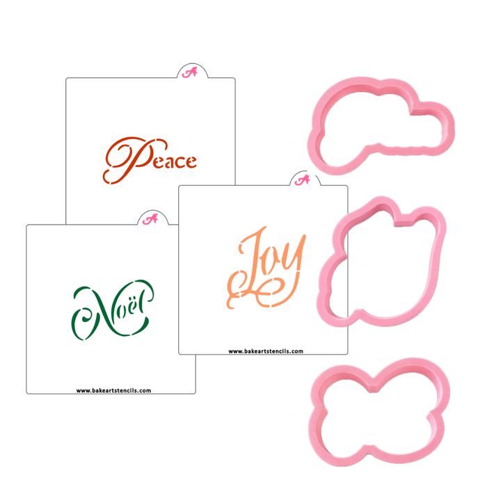 Peace Joy Noel Decorating Theme Bundle bakeartstencil