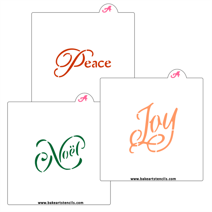 Peace Joy Noel Theme Bundle bakeartstencil