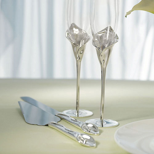Personalized Calla Lily Wedding Cake Server