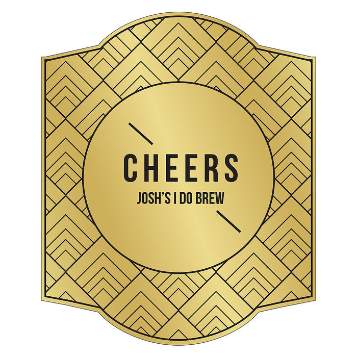 Personalized Beer Bottle Label - Gold Metallic Foil Gold