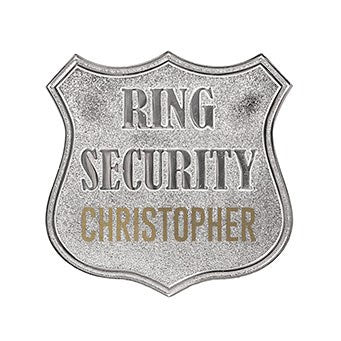 Personalized Ring Bearer Wedding Security Badge