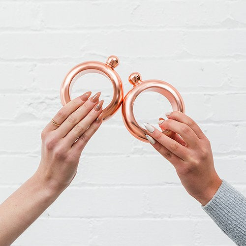 Personalized Rose Gold Bracelet Bangle Flask