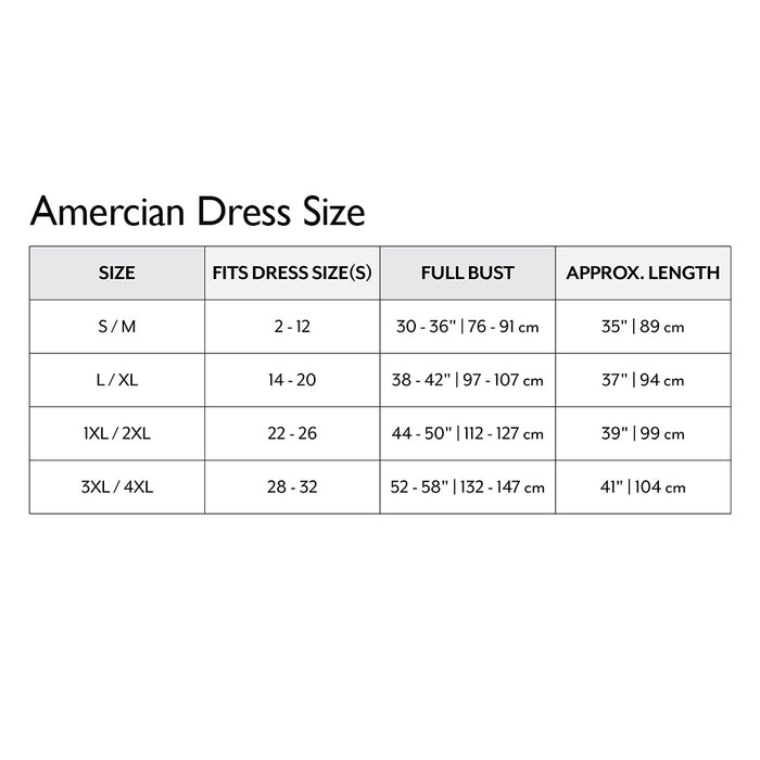 Dress Size Chart
