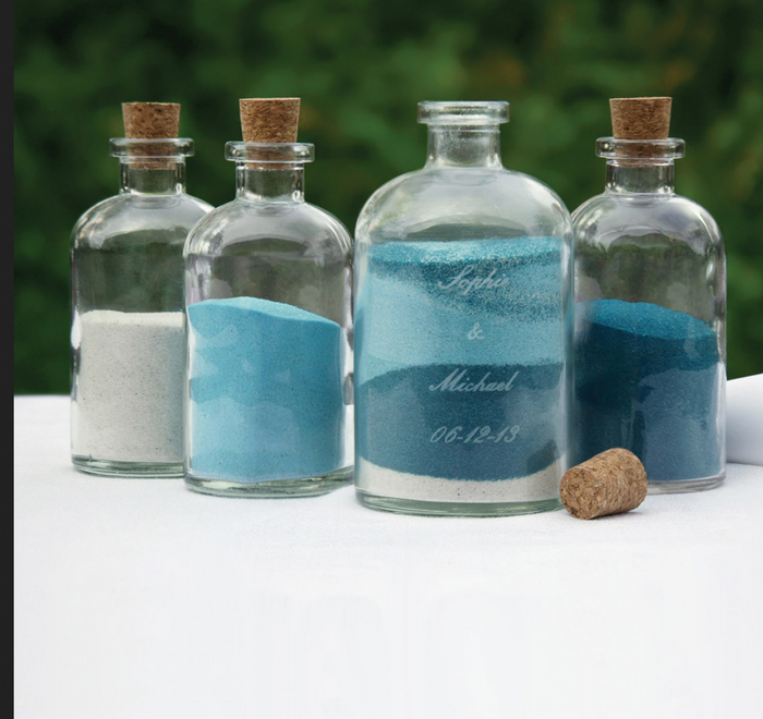Personalized Wedding Sand Unity Ceremony Bottle Set