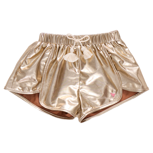Pink Chicken - Millie Metallic Short - Gold
