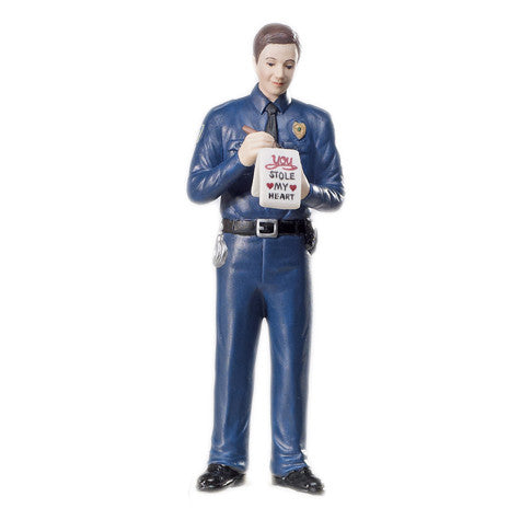 Wedding Cake Top - “A Love Citation” Policeman Groom Figurine