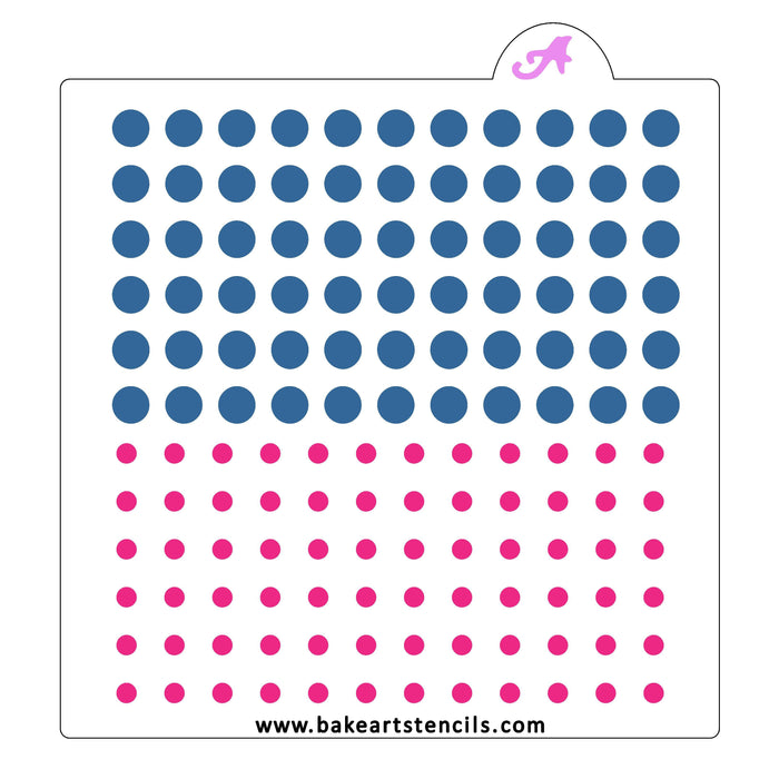 Polka Dot Sprinkles Stencil bakeartstencil