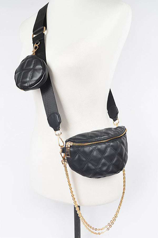 Quilted Chain Fanny Pack