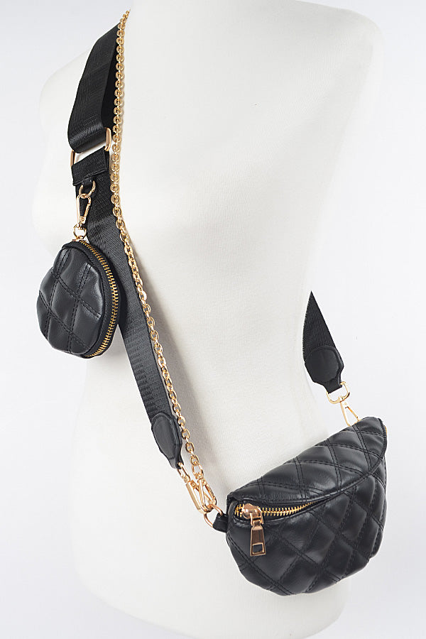 Quilted Chain Fanny Pack