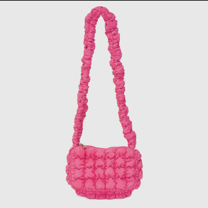 Quilted Sling Bag - Hot Pink