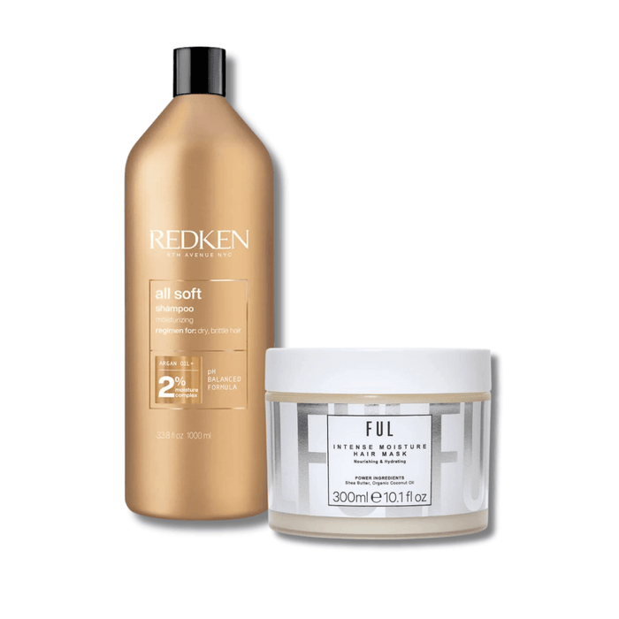 Redken All Soft Shampoo 1000ml and FUL Moisture Mask Bundle - The LTL Shop
