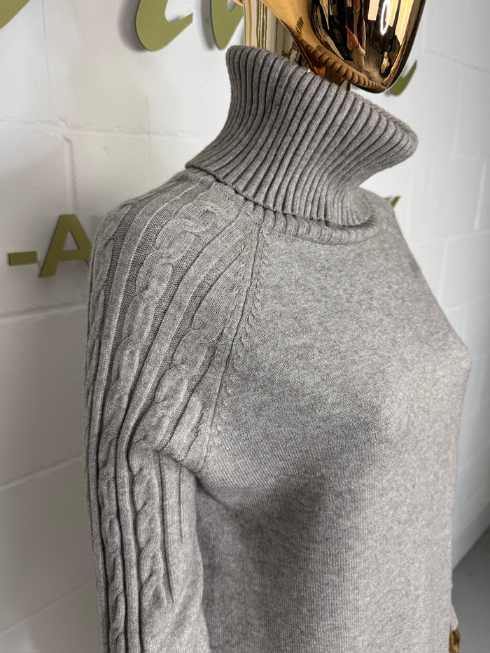 Roll Neck Cable Knit Pocket Trouser Co-Ord (4 Colours)