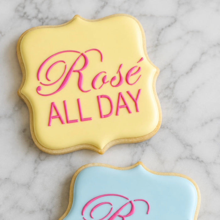 Rosè All Day Stencil bakeartstencil