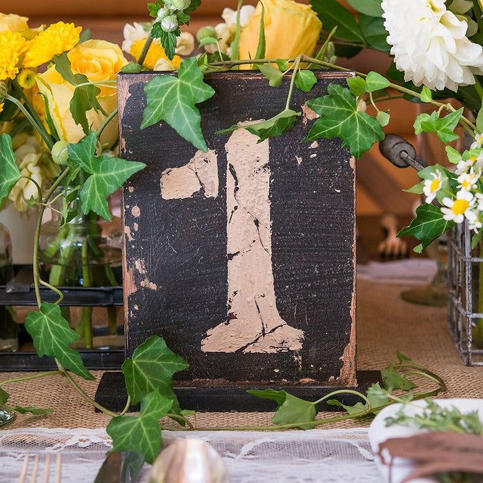 Rustic Self Standing Table Number Holder