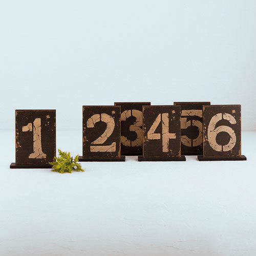 Rustic Self Standing Table Number Holder