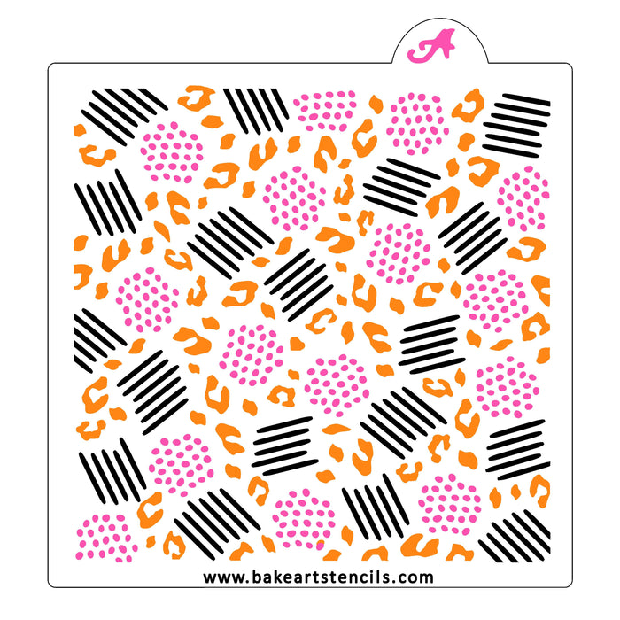 Safari Abstract Pattern Cookie Stencil, 3 piece Set