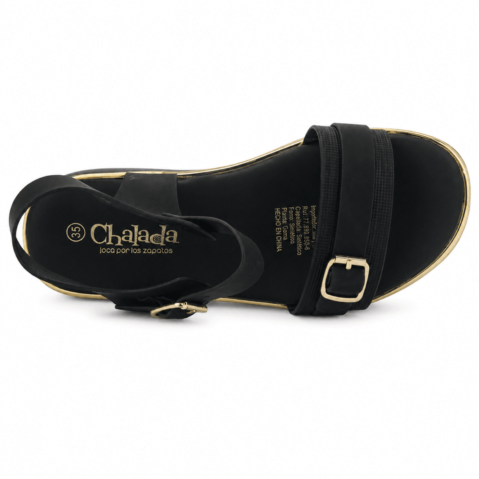 Sandalia Negro Mujer Casual Chalada Tota Sandalias Chalada