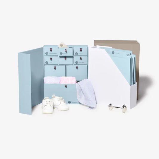 Savor - Deluxe Baby Keepsake Box - Baby Blue