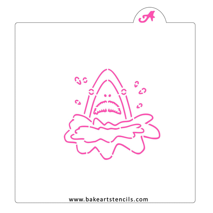 Scary Shark PYO Stencil bakeartstencil