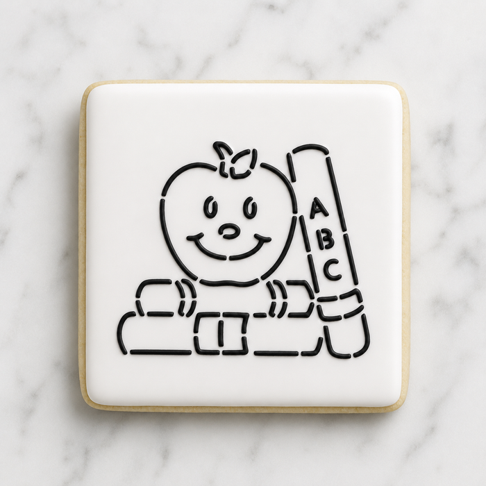School Set PYO Cookie Stencil bakeartstencil